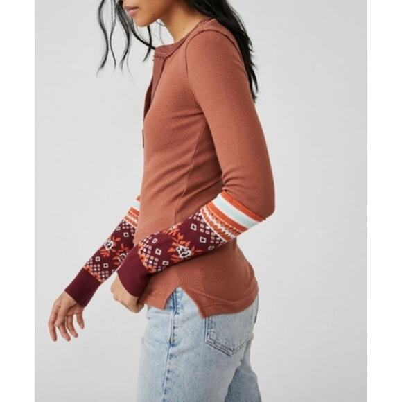 Free People Mikah Layering Thermal Cuff Autumn Combo size Small - Picture 3 of 6